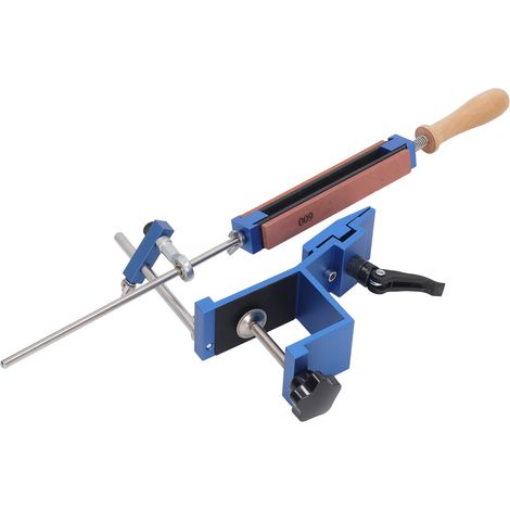 Affûteur de couteaux à angle fixe avec 4 pierres à aiguiser et 4 meules diamantées, outil d'affûtage pour couteaux (1/5)