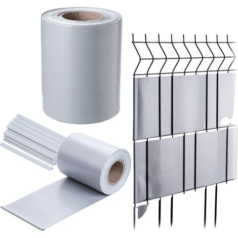 Ruban de clôture, largeur 19 cm, longueur 35 m, matériau PVC durable, résistant aux UV, tolérance de température de -30 °C à +70 °C (1/5)