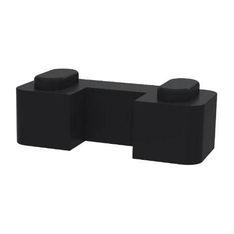 Nuie Matt Black Wetroom Shower Screen Support Foot - WRSF007 (1/4)