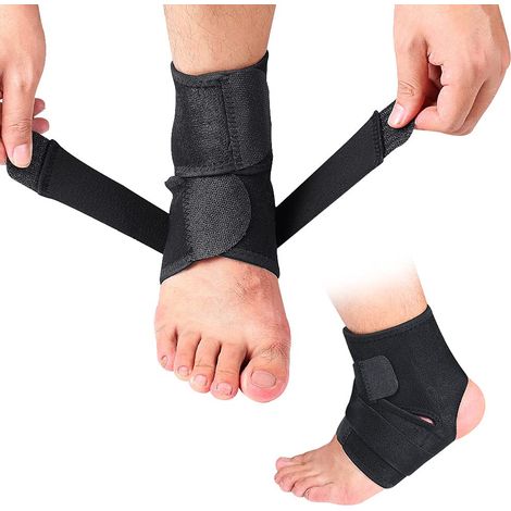 Support De Cheville - Compression Réglable Ouvert Au Talon - Pour Activité Sportive Et Usage Quotidien - Taille Unique