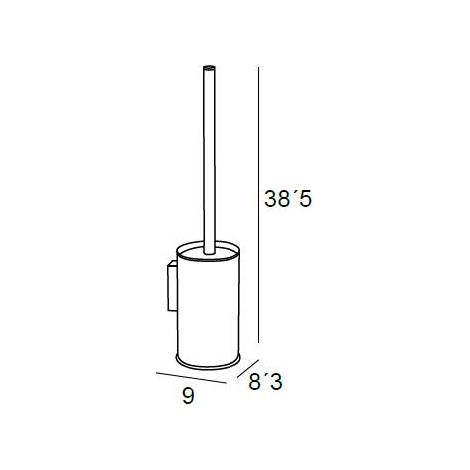 MANILLONS TORRENT 01407012 ECO Escobillero De Pared Inox Cepillado - ref: 01407012