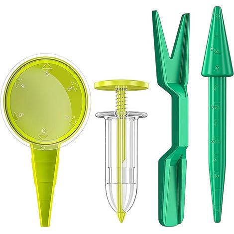 Lot de 4 semoirs manuels pour jardin, distributeur de graines, légumes et fleurs. (1/5)