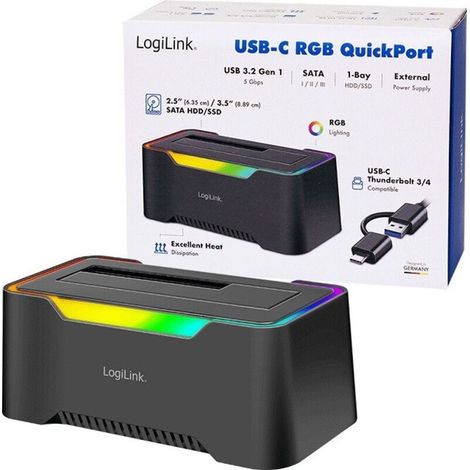 Estación de acoplamiento USB-C a HDD/SSD de 2,5/3,5 pulgadas (1/3)