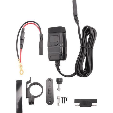 Chargeur de TéLéPhone de Moto, Double USB Type C PD et Chargeur USB de Moto Quick Charge 3.0 avec VoltmèTre et Interrupteur Marche/ArrêT (1/4)