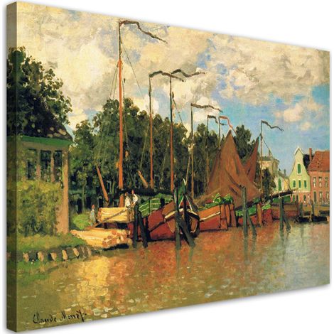 Tableau sur toile Bateaux à Zaandam - Claude Monet 100x70 (1/5)