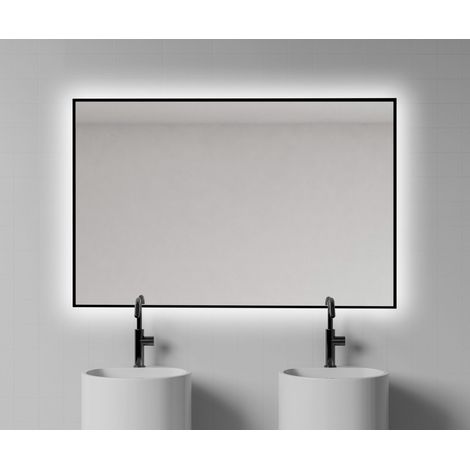 BATHSTAGE 67656 B-951 H/V Espejo Reversible 60x80 cm Marco aluminio Negro - ref: BS-67656 (1/2)