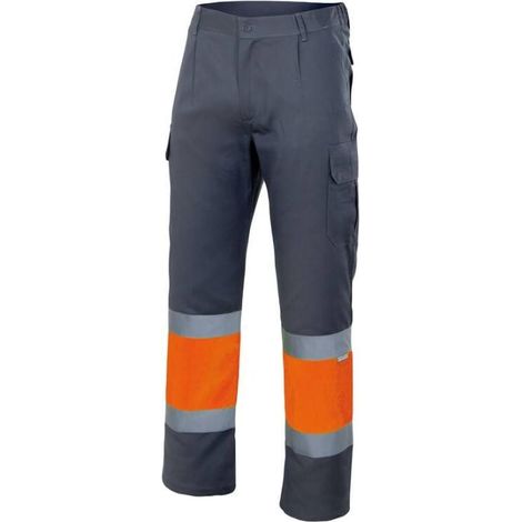 Pantalone bicolore alta visibilità VELILLA Grigio / Arancione XXL