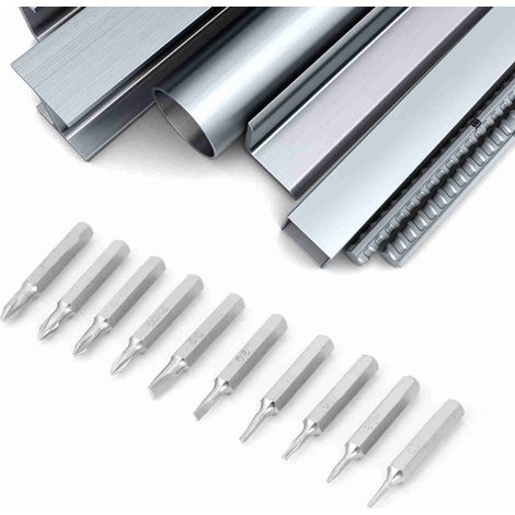 Kit de 10 embouts de tournevis tige 4mm pour réparation smartphone électronique CR-V plaqué PH00 PH0 Z1 Z0 3.0 2.0 1.0 T5 T4 Star 08 28mm (1/5)