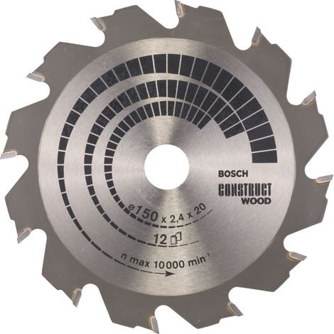 Bosch  PRO  Construct  Wood  Hoja  de  sierra  circular  150  x  2,4  x  20  mm  -  2608641199 (1/3)