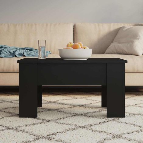 vidaXL Coffee Table Black 79x49x41 cm Engineered Wood (1/5)