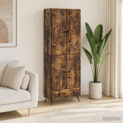 vidaXL Schrankset 2 pcs Geräucherte Eiche Holzwerkstoff (1/5)