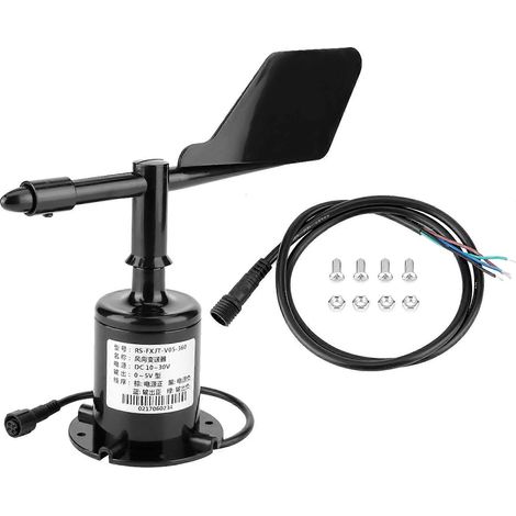 Anémomètre à capteur de direction du vent avec sortie de signal ambiant 0-5 V et émetteur à 360 degrés (1/5)