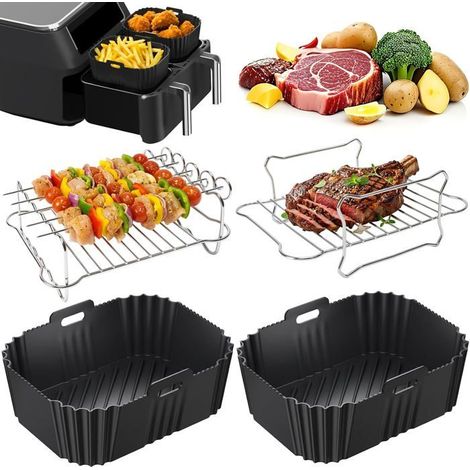 Moule Silicone Air Fryer Ninja, Accessoires Air Fryer Pour Ninja Foodi Af400Eu Af300Eu 7,6L-9,5, Silicone Moule Air Fryer Avec Noi (1/5)