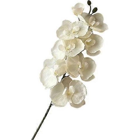 Orchidées papillons artificielles réalistes en soie, centre de table pour mariage, fête, maison ou bureau, fausse branche florale de phalaenopsisblanc (1/5)