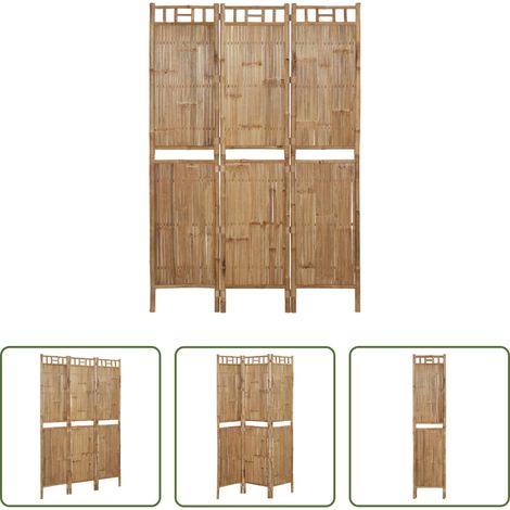 Séparateur de pièce - Cloison de séparation 3 panneaux Bambou 120x180 cm (1/5)