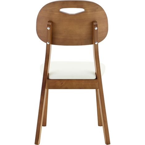 Juego de 2 sillas de comedor con respaldo ovalado, sillas modernas de madera con asa de transporte, sillas tapizadas para comedor/sala de estar, solo sillas, mesa no incluida. (1/5)