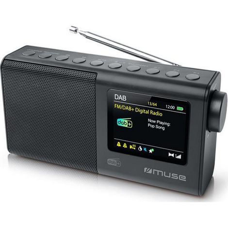 radio portátil digital negra - m117db - muse -