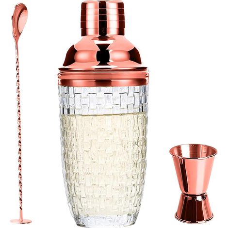 Cocktail Shaker - 400 ml - Acero Inoxidable con Filtro Integrado - Para Casa y Bar - 1 Unidad (1/5)