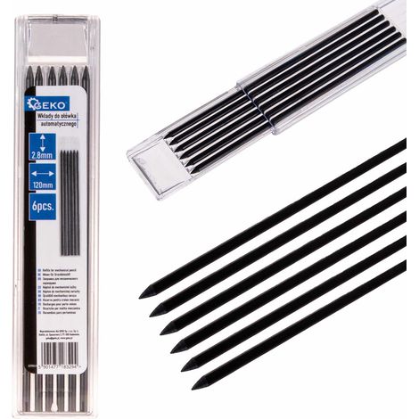 Recambios para portaminas 120x2,8 mm, 6 unidades (500) (1/5)