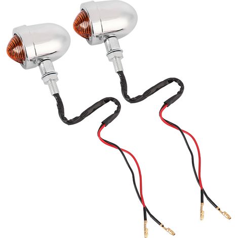 Clignotant Moto Feu Jaune Lampe Indicateur de Direction Accessoire Tuning(Électroplacé) (1/5)