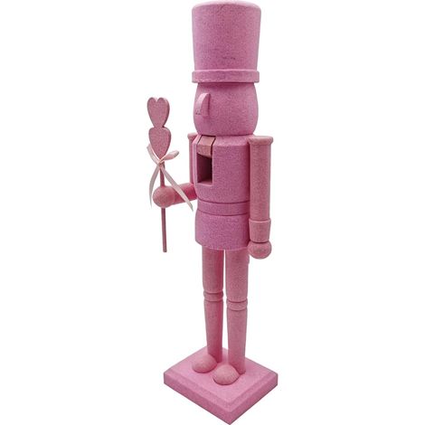 Figurines Casse-Noisette Figurines Soldats de l'amour 36 cm Casse-Noisette en Bois pour la Saint-Valentin Pour Décor de Table de Fête de Noël Saint-Valentin Étagère (1/5)