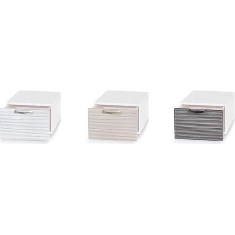 CONTENITORE MODULARE QBOX WAVE MINI BIANCO-SABBIA-GRIGIO PREZZO CAD UNO INDICARE