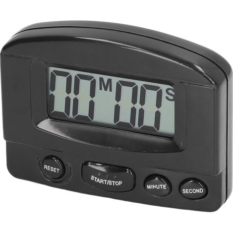 Digitaler Küchentimer mit Countdown für Zeitmanagement in Unterricht, Lernen, Sport und Backen – Schwarz (1/5)