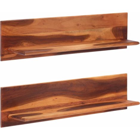 Wandregale 2 Stk. 112x20x26 cm Massivholz Akazie