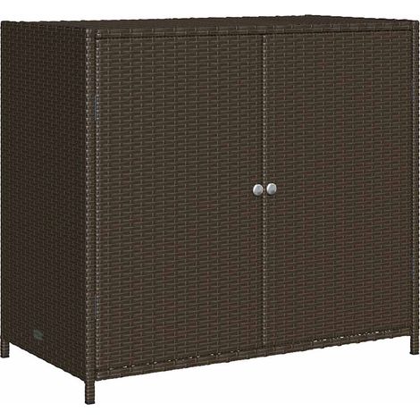 vidaXL Gartenlagerungsschrank Braun 83x45x76cm aus Geflecht