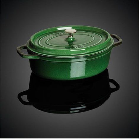 Staub Cocotte, 28 cm Basilikum-Grün rund Gusseisen (40509-361-0)