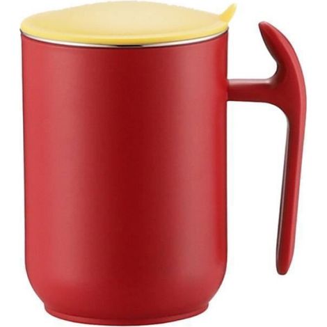 Tasse À Café Tasses À Double Paroi En Acier Inoxydable De 500Ml, Culinaires Mazagran Rouge Foncé 550Ml 11.7X9.5X9.5Cm Étiquette (1/4)