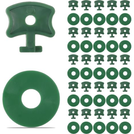Lot de 200 Clips torsadés, Plastique, Rondelles extension, Fixation film, Serre agricole (1/5)
