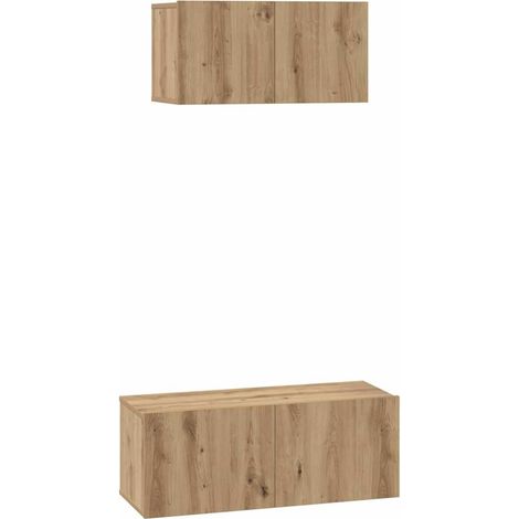Maison Exclusive - Ensemble meuble TV 2 pcs Chêne artisanal Bois d'ingénierie