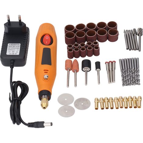 12-V-Elektroschleifer, multifunktionales, tragbares Werkzeug zum Polieren, Reinigen, Gravieren und Anfasen, EU-Stecker 100–240 V (1/5)