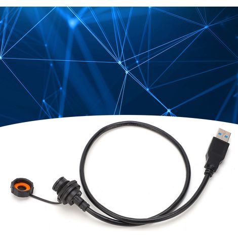 Connecteur USB étanche E10TPC-BF-F/U3-AM TYPE C femelle/USB 3.0 mâle avec prise arrière pour câble de 0,3 m (1/5)