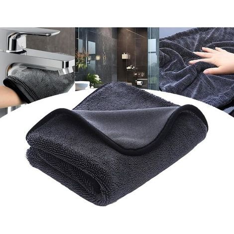 Clean Top Chiffon De Nettoyage, Total Clean Chiffon Micro Fibre Xxl, Pour Cabine De Douche, Voiture, Maison(40x60cm) (1/4)