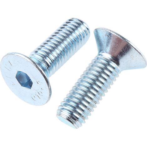 Vis à six pans creux, M10 x 30mm, tête Vis fraisée à tête creuse hexagonale, en Acier ( Prix pour Sachet de 50 )