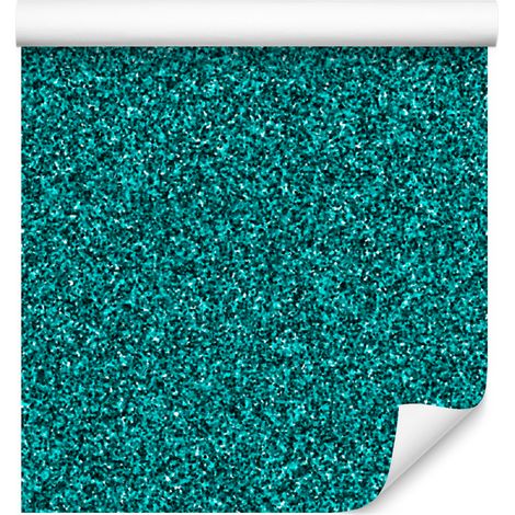 Papier peint à paillettes, fond turquoise, centre turquoise pour salon et chambre 50x1000 cm (1/5)