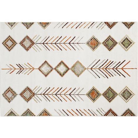 Rechteckiger Teppich mit bunten Berber-Mustern 160 x 230 cm SPELL