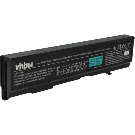 vhbw Akku Ersatz für Toshiba PABAS057, PA3478U-1BRS, PA3400U-1BRS, PA3478U-1BAS, PA3400U-1BRL, PABAS076 für Notebook (4400 mAh, 10,8 V, Li-Ion) (1/5)