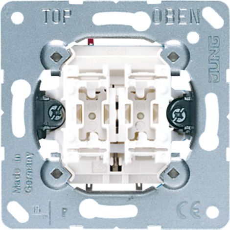bouton poussoir - double - a fermeture - ls - fixation à griffes - jung 531-2usi