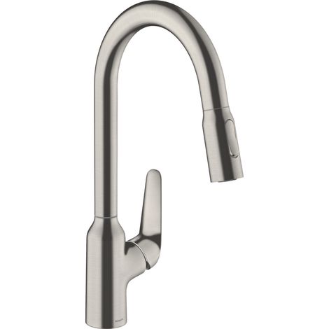 hansgrohe Focus M42 monomando de cocina 220, ducha extraíble,