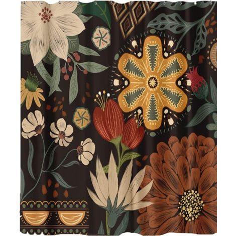 Cortinas de ducha, 150x180cm, Cortina de ducha, Color liso, Con 12 ganchos de plástico, Poliéster, Color, Impermeable, Fácil de instalar (1/5)