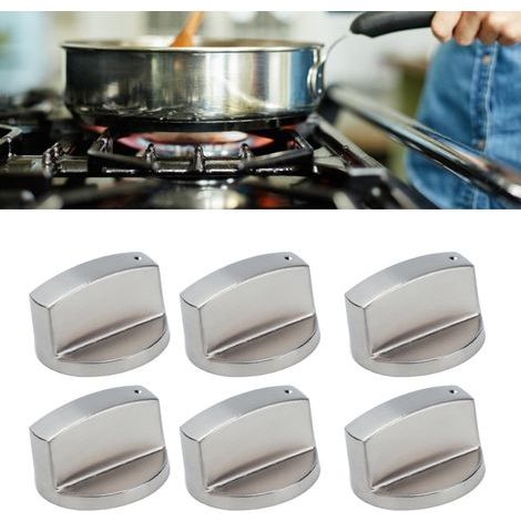 6Pcs 8mm Bouton Rotatif Bouton De Commande En Alliage De Zinc Remplacement Pour Cuisinière À Gaz Four À Micro-ondes 45°--Trimec (1/5)
