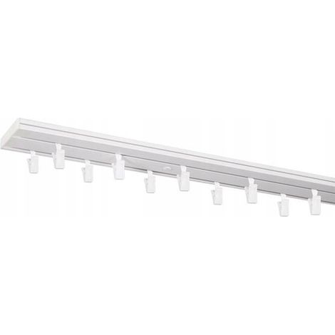 Asta per tenda in PVC a doppio binario da soffitto 120 cm