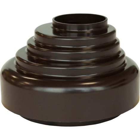 INEFA Verbindungsstück Fallrohr zu Abfluss, PVC Zubehör Fallrohr Kunststoff, einfache Steckmontage, Made in Germany - DN50 / 50mm Dunkelbraun