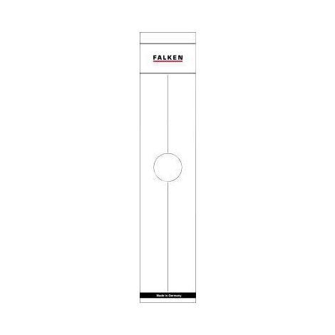 FALKEN Ordnerrückenetikett Falken breit/lang 60 x 290 mm (B x H) selbstklebend mit Griffloch weiß 10Etik./Pack. (1/3)