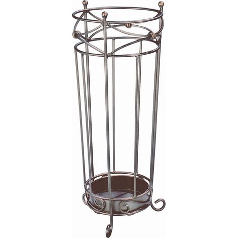 Porte parapluies en tube d'acier Coloris Anthracite- Hauteur 55 cm