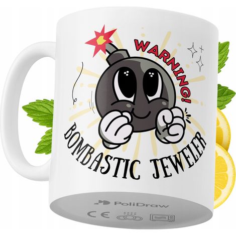Tazza da caffè/tè divertente e umoristica per gioielliere, ideale per compleanni, onomastici e festività. Tazza premium per occasioni speciali, perfetta per casa, ufficio e lavoro. Bianca, 330 ml. (1/5)