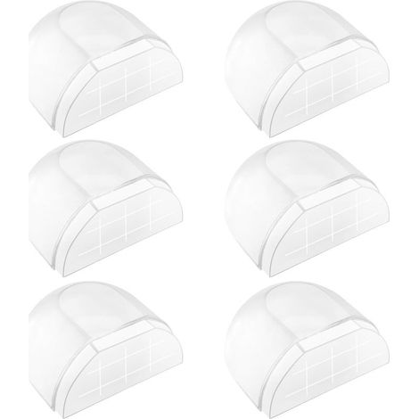 Tigrezy 6 Pièces Butee de Porte Interieur, Arret de Porte Adhesive, Butoir de Stop Porte Sol, Arrêt de Porte Transparent pour Tous les Sols Durs, Butée de Porte Adhésive pour Protéger Mur et Meubles (1/5)